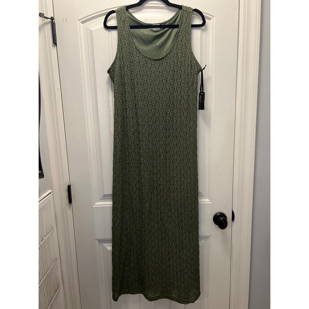 NWT Christin Michaels Women’s Wish‎ You Were Here Scoop Maxi Dress Size XL Green